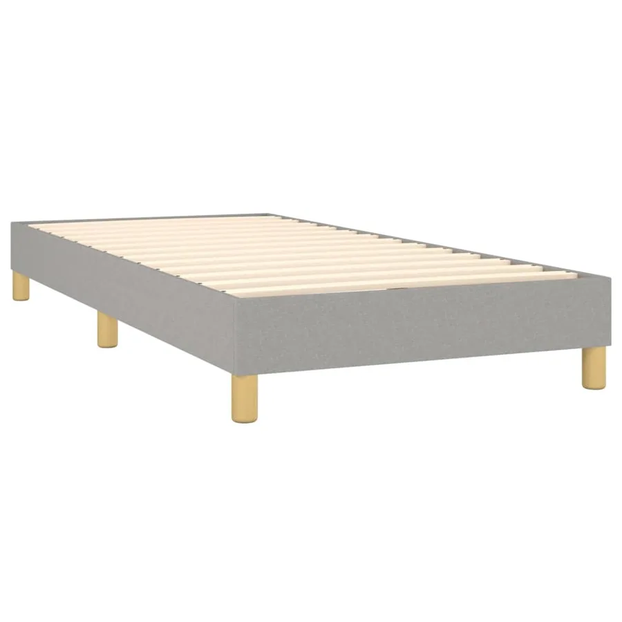 Sommier à lattes de lit avec matelas Gris clair 100x200cm Tissu - 4