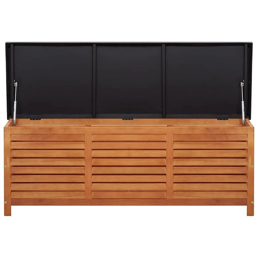 Boîte de rangement de jardin 150x50x55 cm Eucalyptus solide - 5