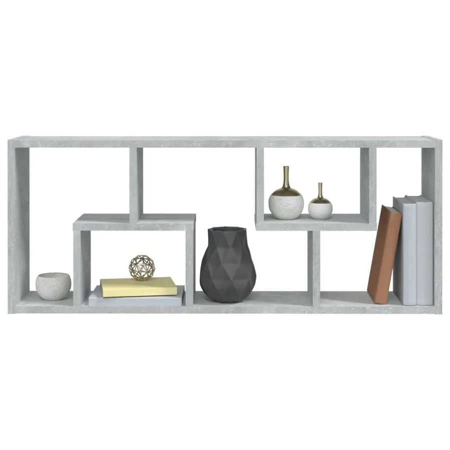 Étagère murale Gris béton 36x16x90 cm Bois d'ingénierie - 7