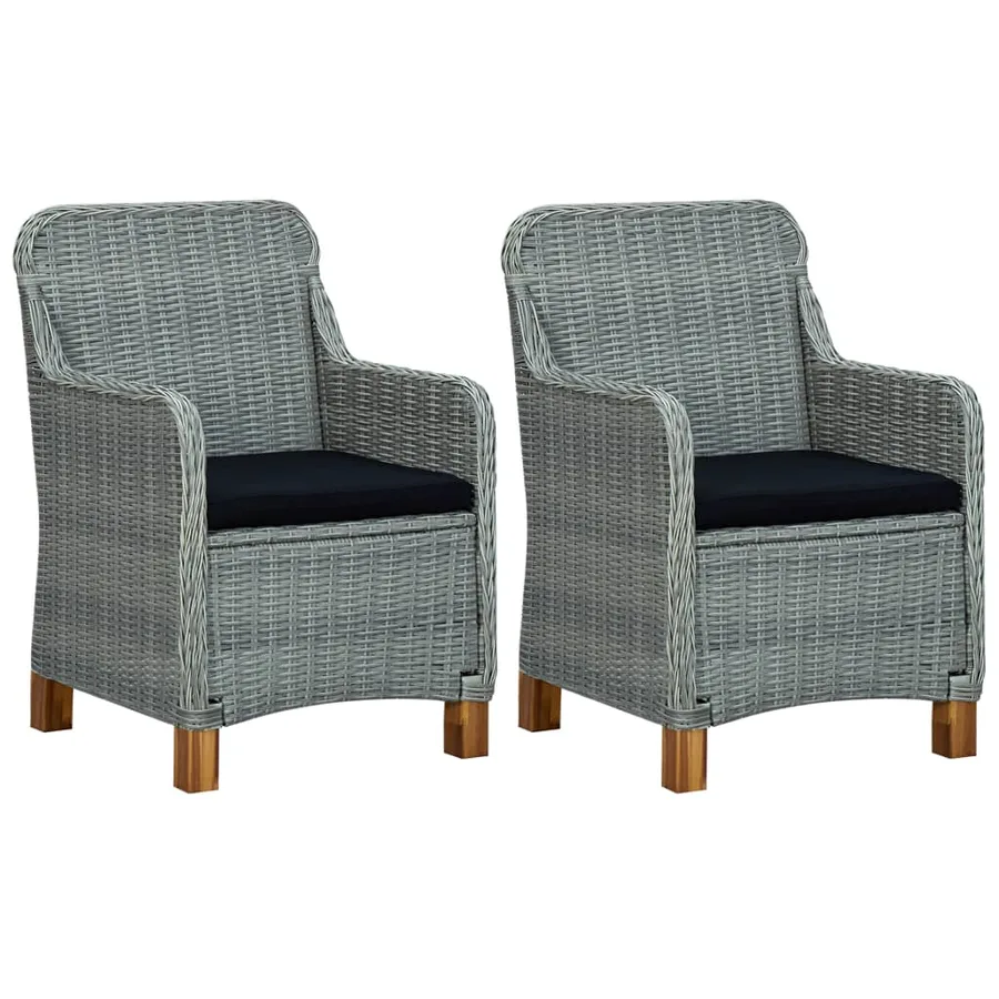 Ensemble à manger de jardin 3 pcs Gris clair - 6