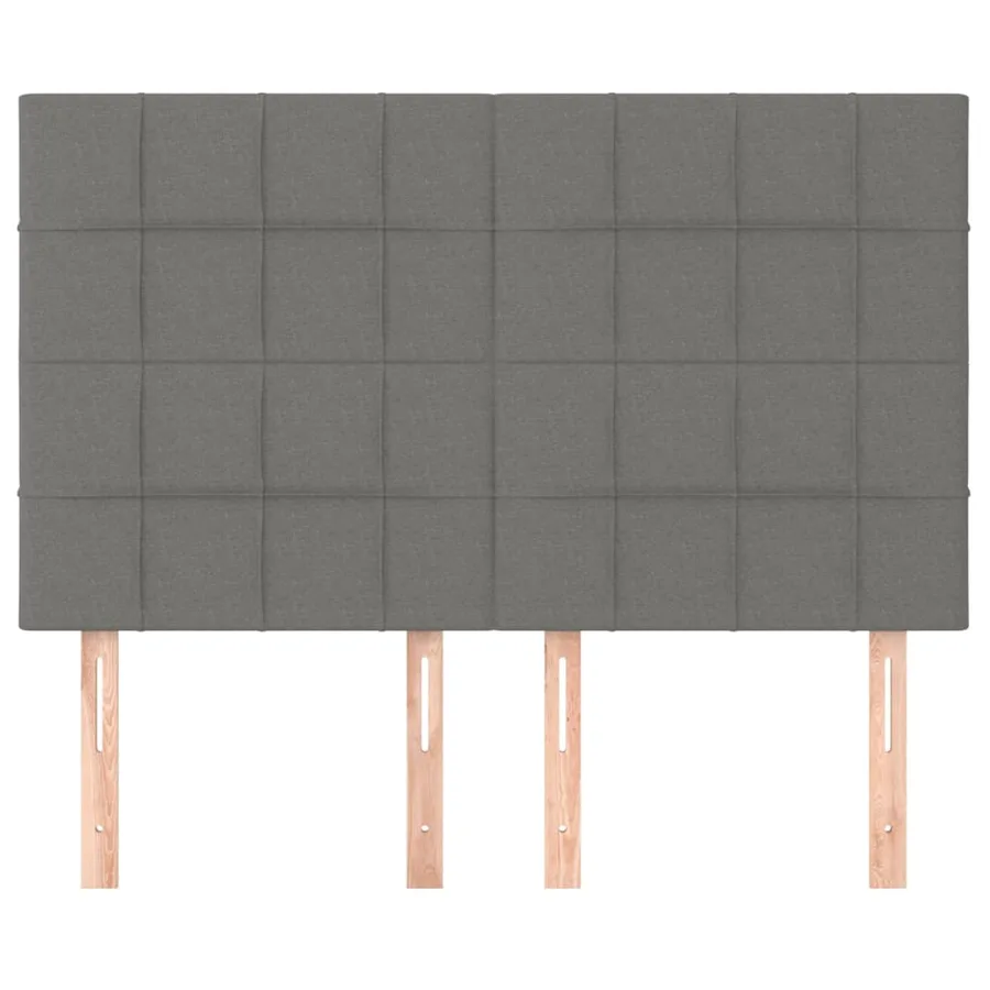 Tête de lit Gris foncé 144 x 5 x 118/128 cm Tissu - 3