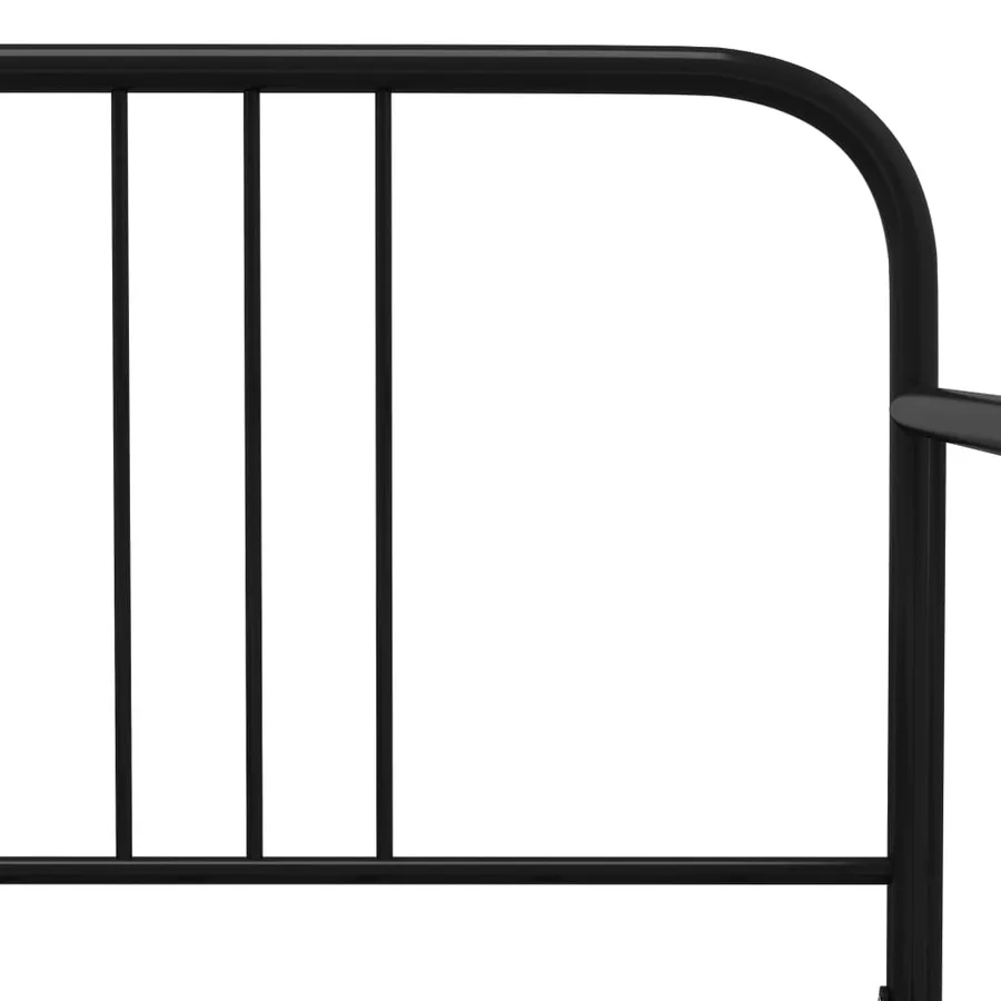 Cadre de canapé-lit extensible sans matelas Noir Métal 90x200cm - 10