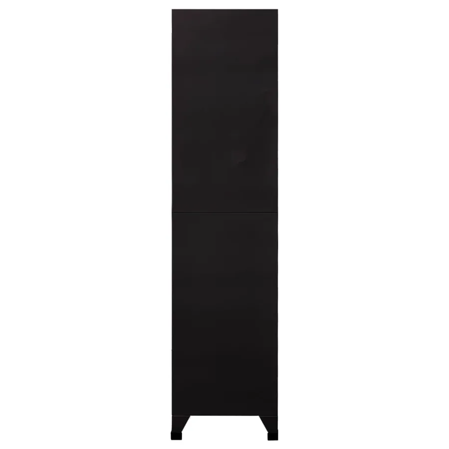 Armoire à casiers Noir 90x45x180 cm Acier - 4