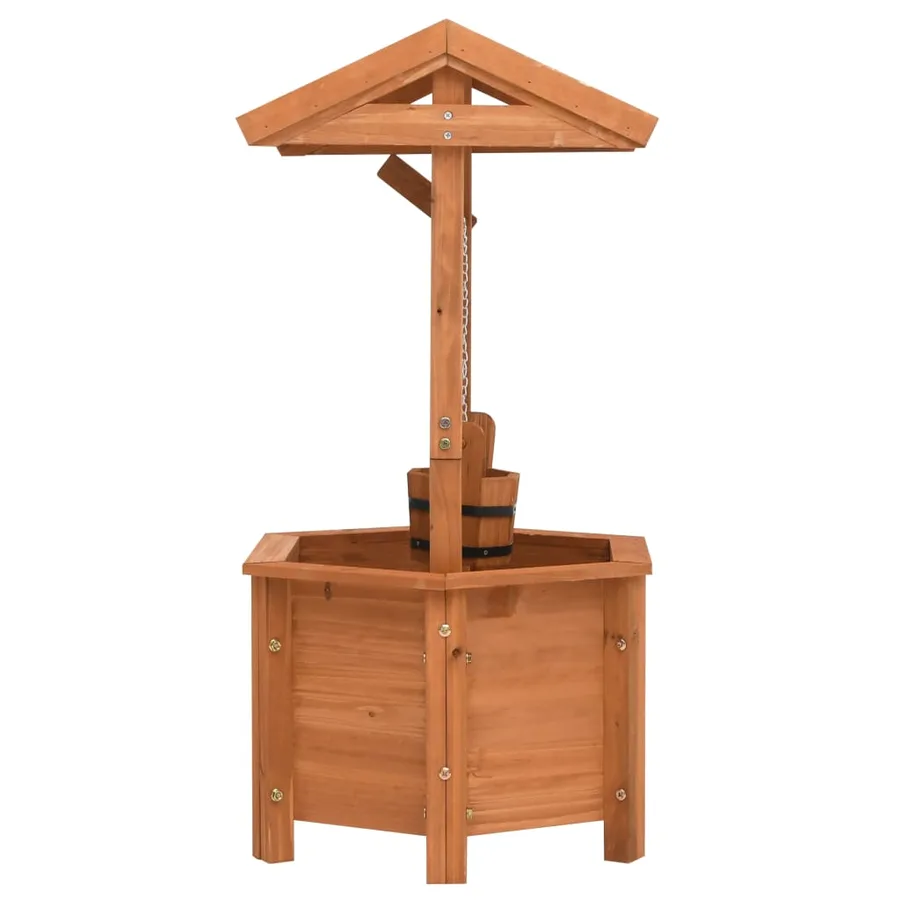 Jardinière à puits à souhait de jardin 40x40x84cm Bois de sapin - 3