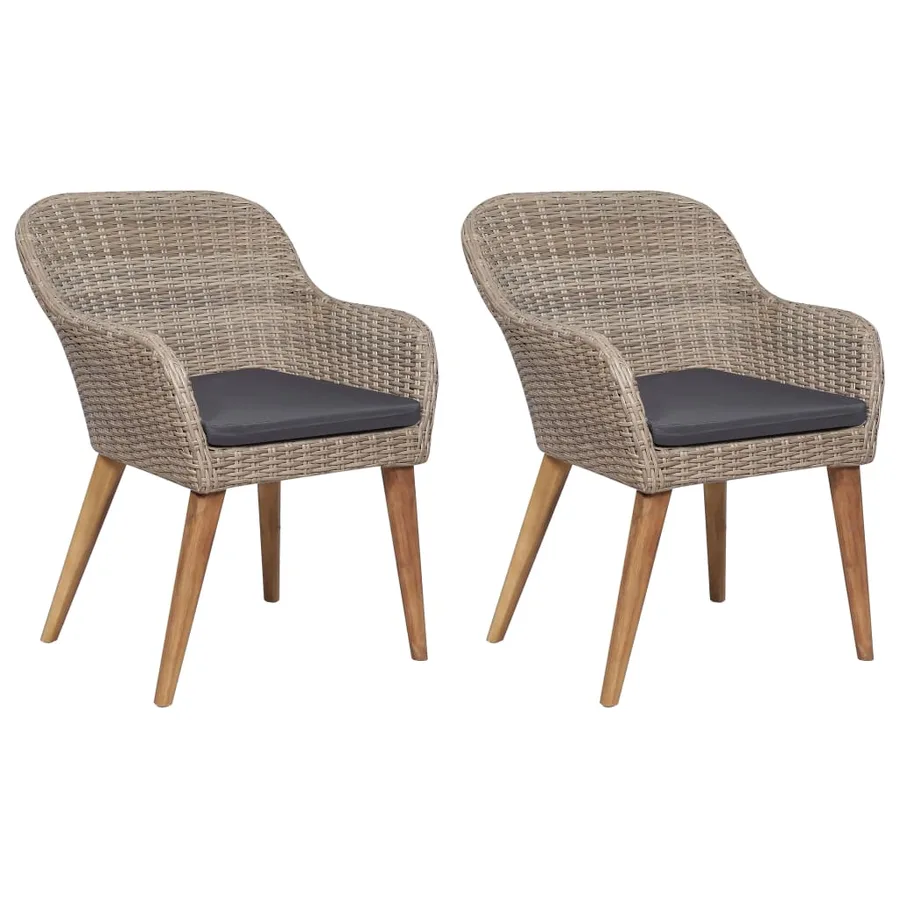 Ensemble à manger de jardin 3 pcs Marron - 7