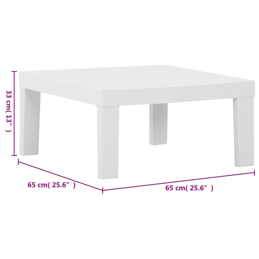 Salon de jardin 6 pcs avec coussins Plastique Blanc - 12