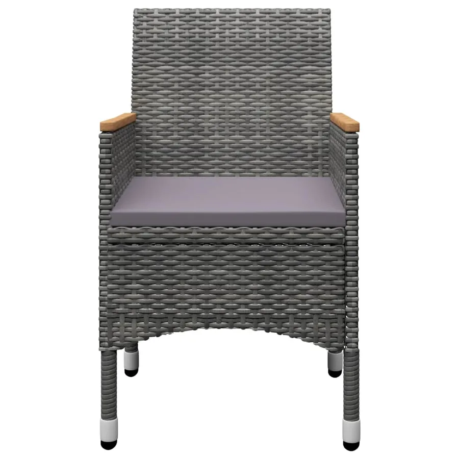 Ensemble à manger de jardin 3 pcs Gris - 4