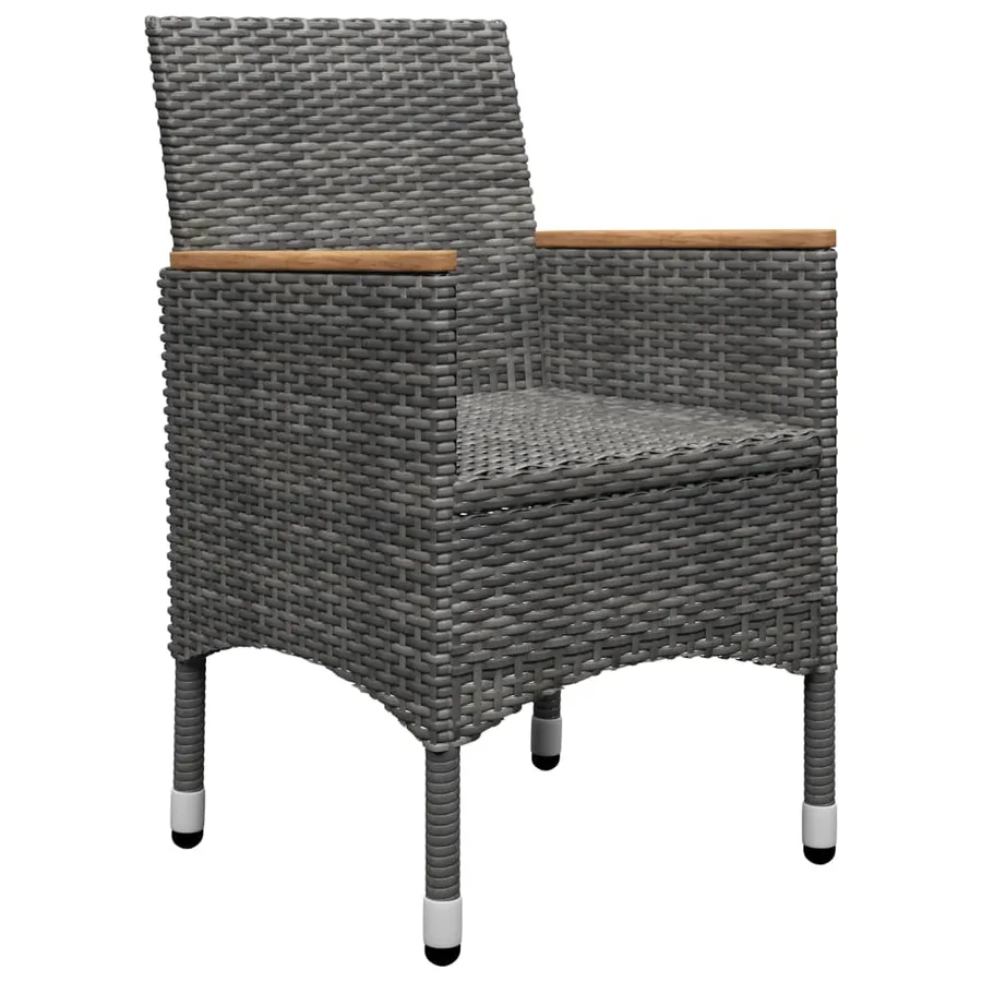 Ensemble à manger de jardin 3 pcs Gris - 5