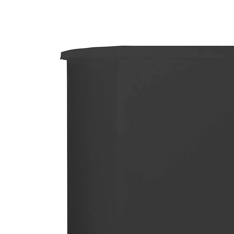 Paravent 5 panneaux Tissu 600 x 80 cm Anthracite - 4