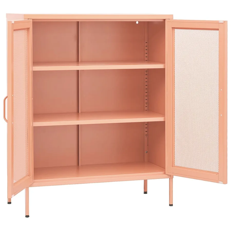 Armoire de rangement Rose 80x35x101,5 cm Acier - 4