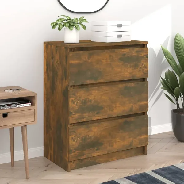 Buffet Chêne fumé 60x35x76 cm Bois d'ingénierie