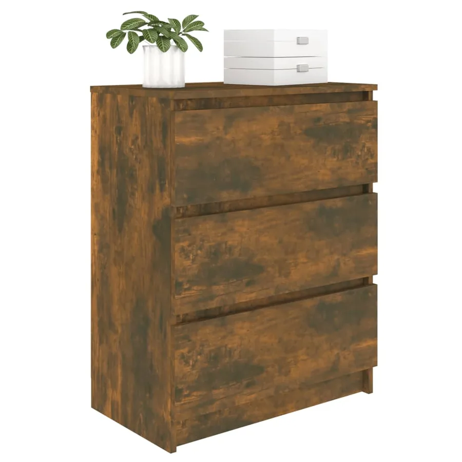 Buffet Chêne fumé 60x35x76 cm Bois d'ingénierie - 7