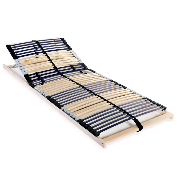 Sommier à lattes sans matelas avec 42 lattes 7 zones 90x200 cm
