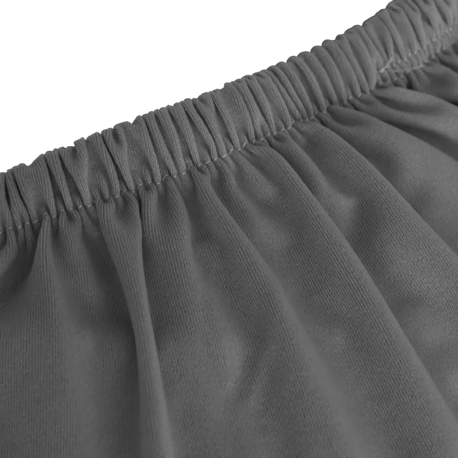 Housse extensible canapé 4places Anthracite Jersey de polyester - 5