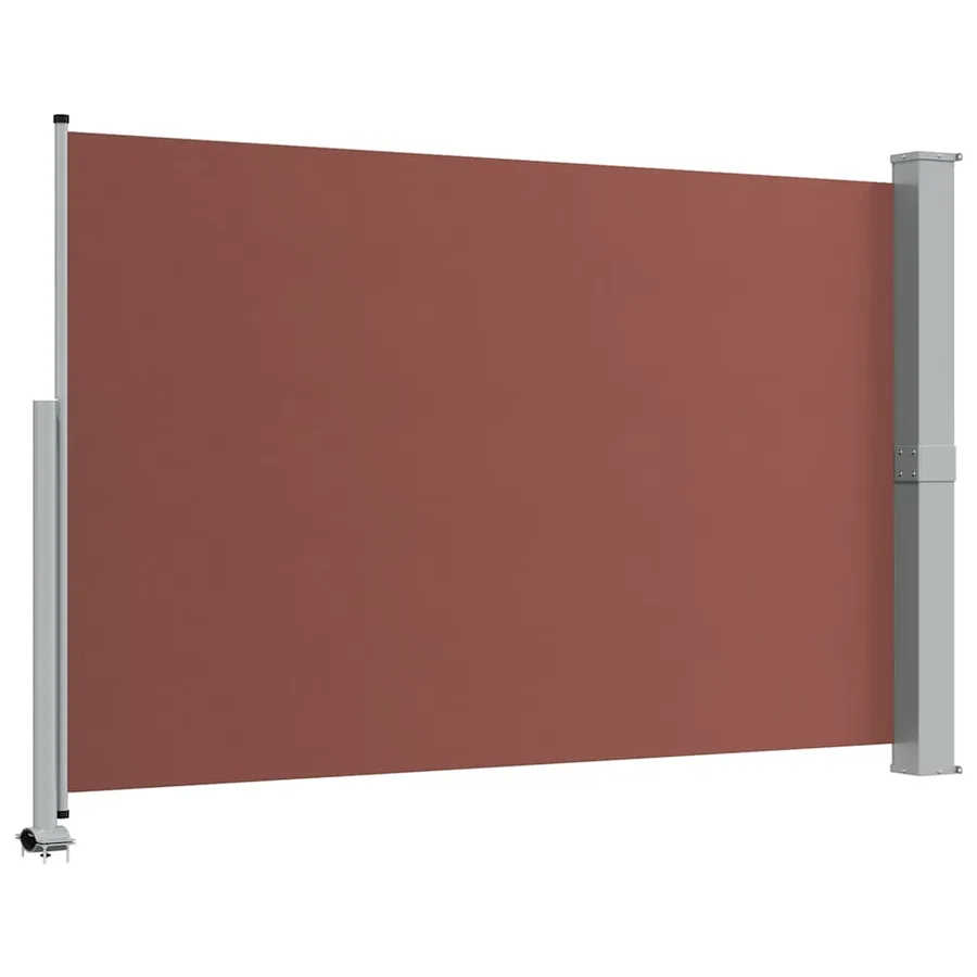 Auvent latéral rétractable de patio 160x300 cm Marron - 7