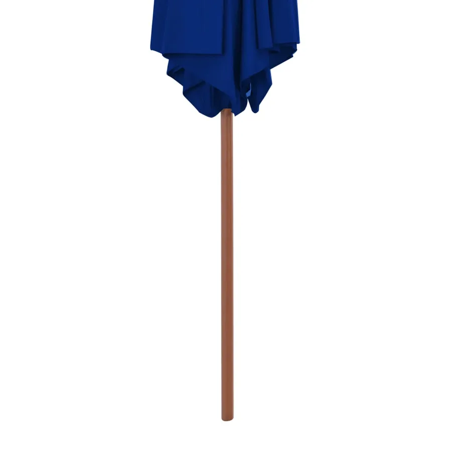 Parasol de jardin avec mât en bois bleu 270 cm - 4