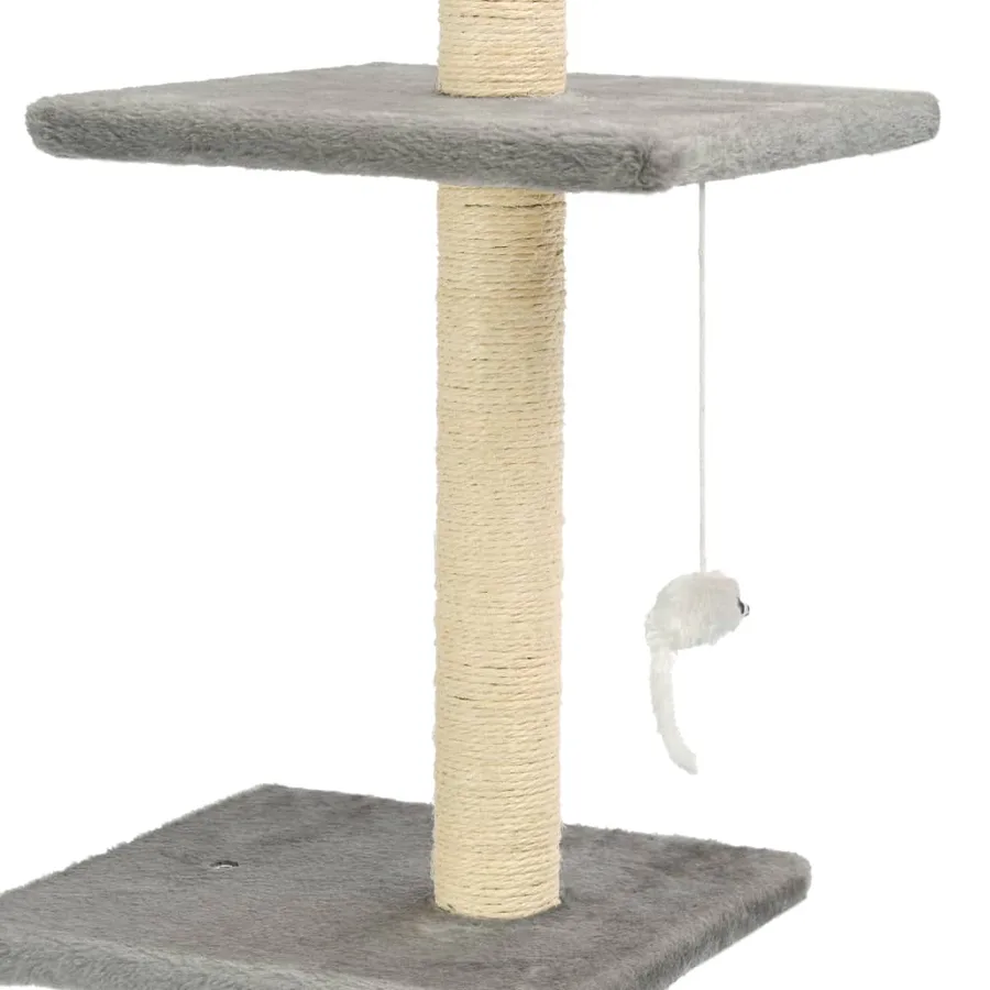 Arbre à chat avec griffoirs en sisal 260 cm Gris - 4