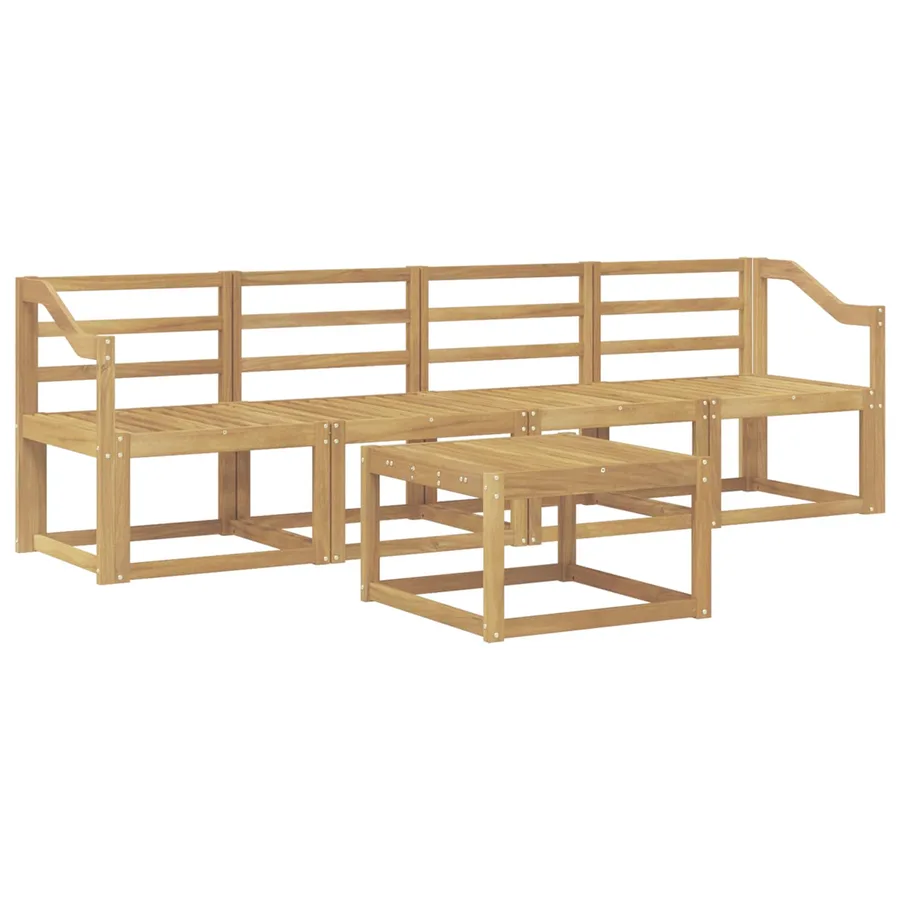Ensemble de canapés d'extérieur 5 pcs Blanc 59 x 59 x 37 cm - 2