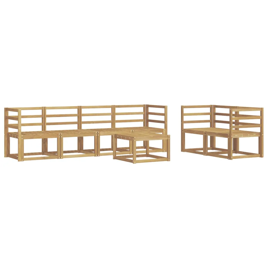 Ensemble de canapés d'extérieur 7 pcs Blanc 59 x 59 x 37 cm - 2