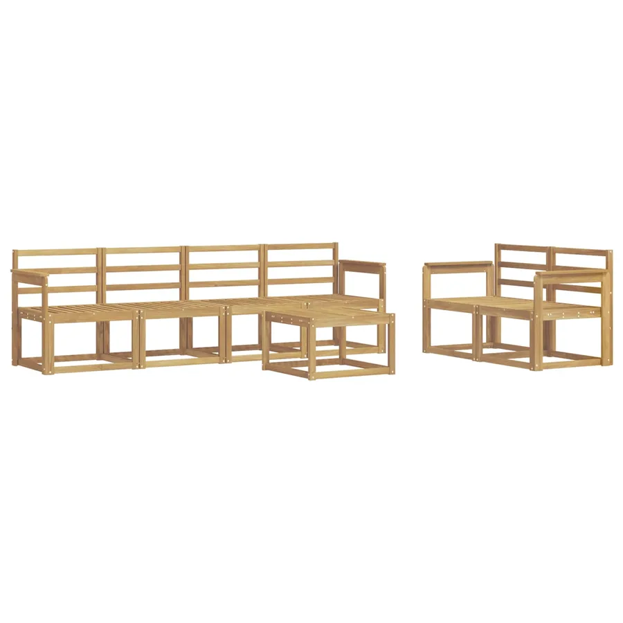 Ensemble de canapés d'extérieur 7 pcs Blanc 59 x 59 x 37 cm - 2