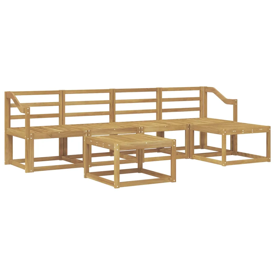 Ensemble de canapés d'extérieur 6 pcs Blanc 59 x 59 x 37 cm - 2