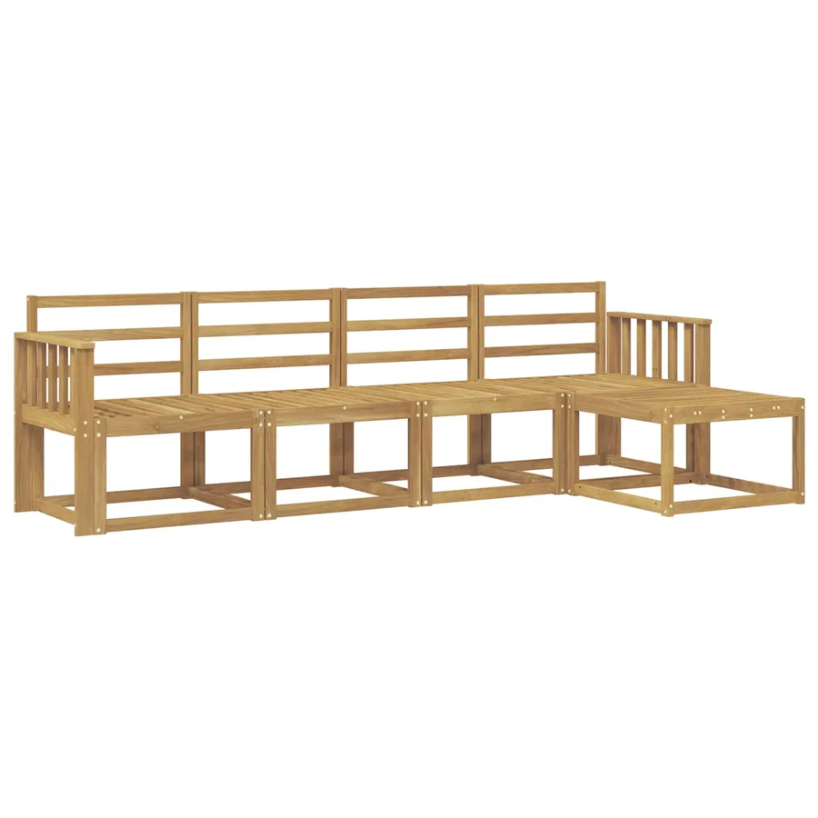 Ensemble de canapés d'extérieur 5 pcs Blanc 249 x 122,5 x 73 cm - 2