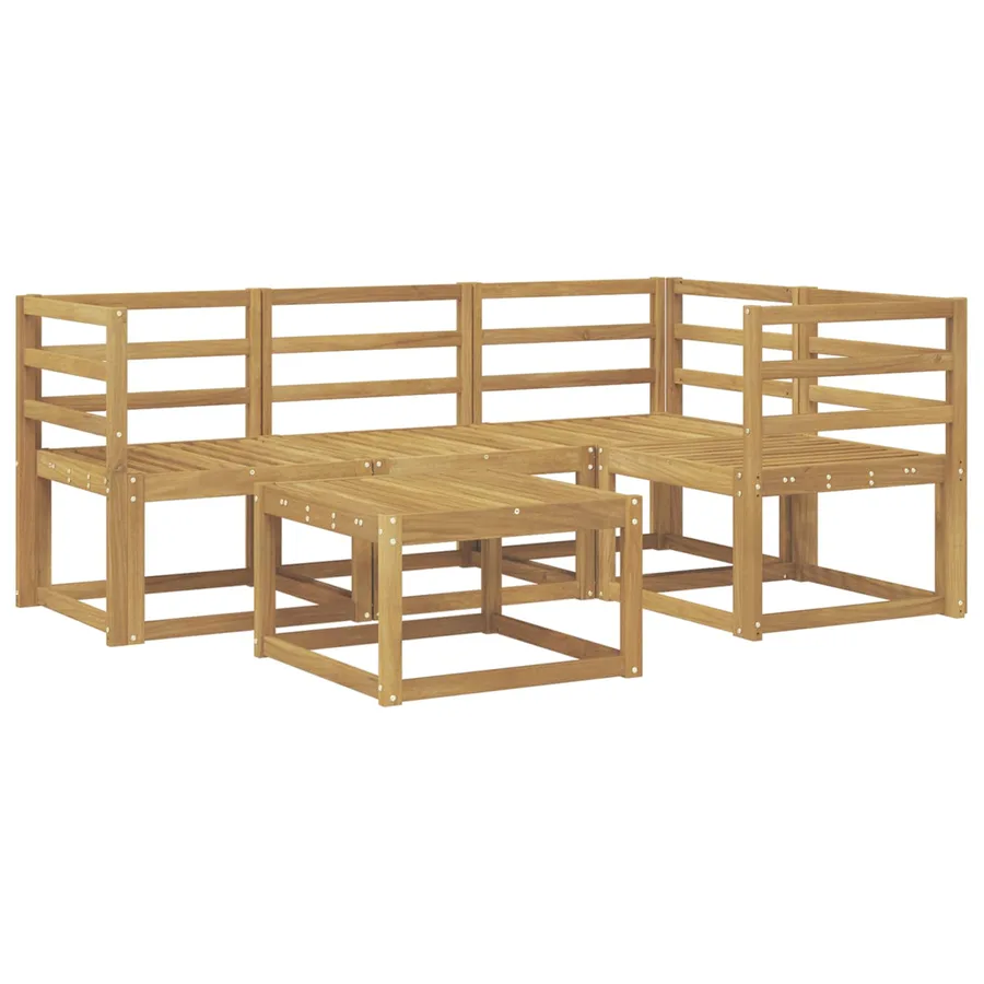 Ensemble de canapés d'extérieur 5 pcs Blanc 59 x 59 x 37 cm - 2