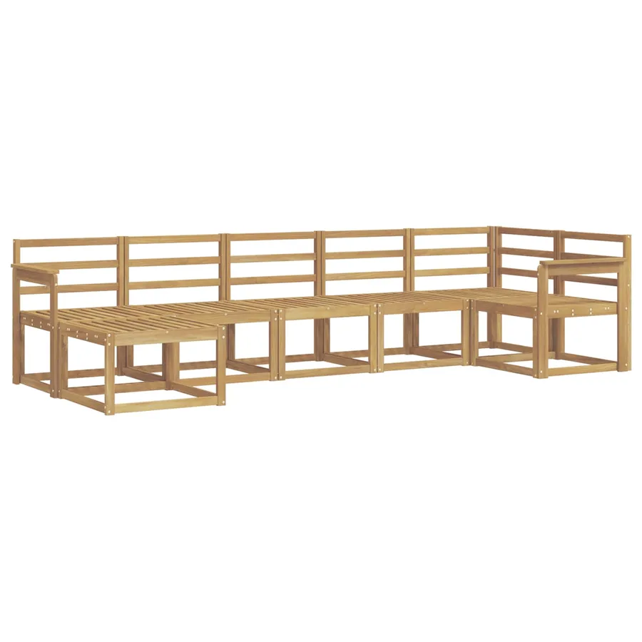 Ensemble de canapés d'extérieur 7 pcs Blanc - 2