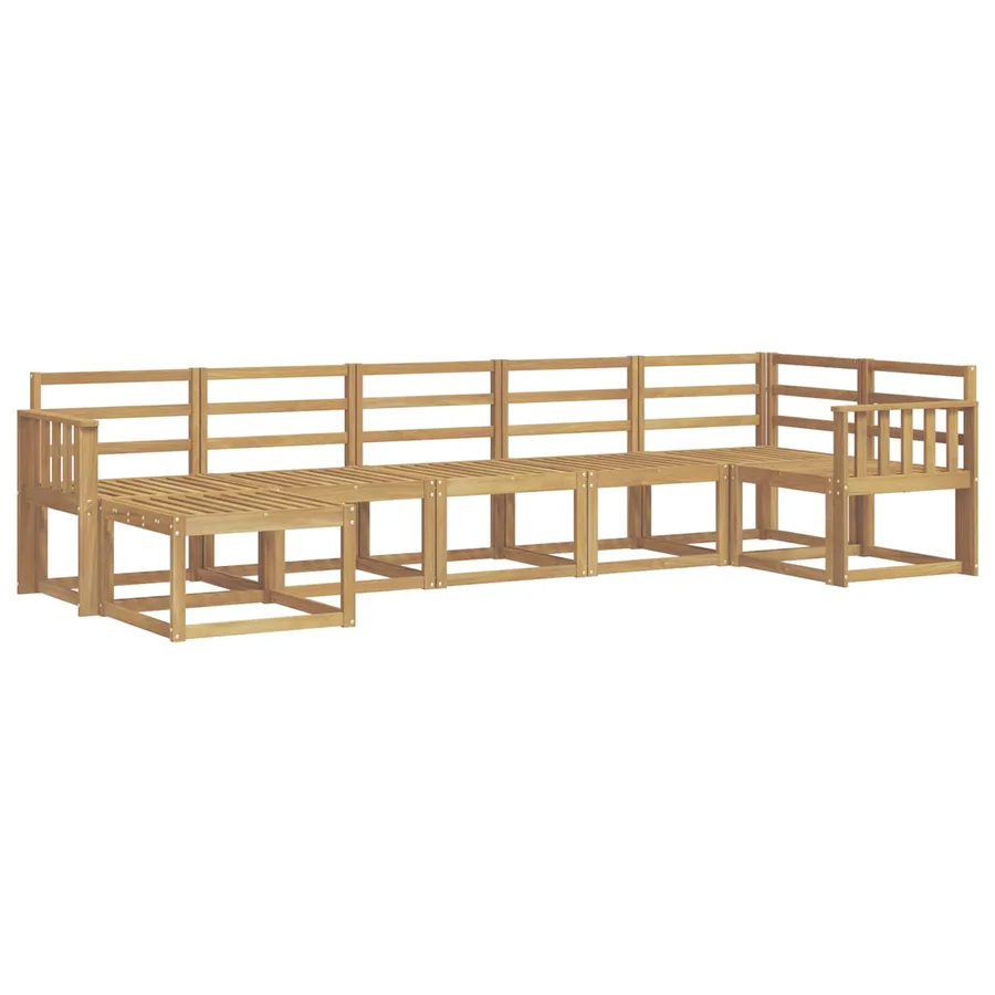 Ensemble de canapés d'extérieur 7 pcs Blanc - 2