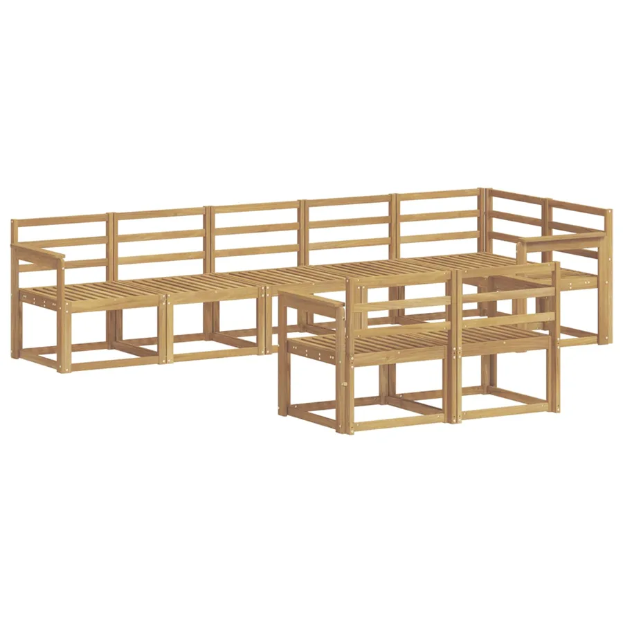 Ensemble de canapés d'extérieur 8 pcs Blanc - 2