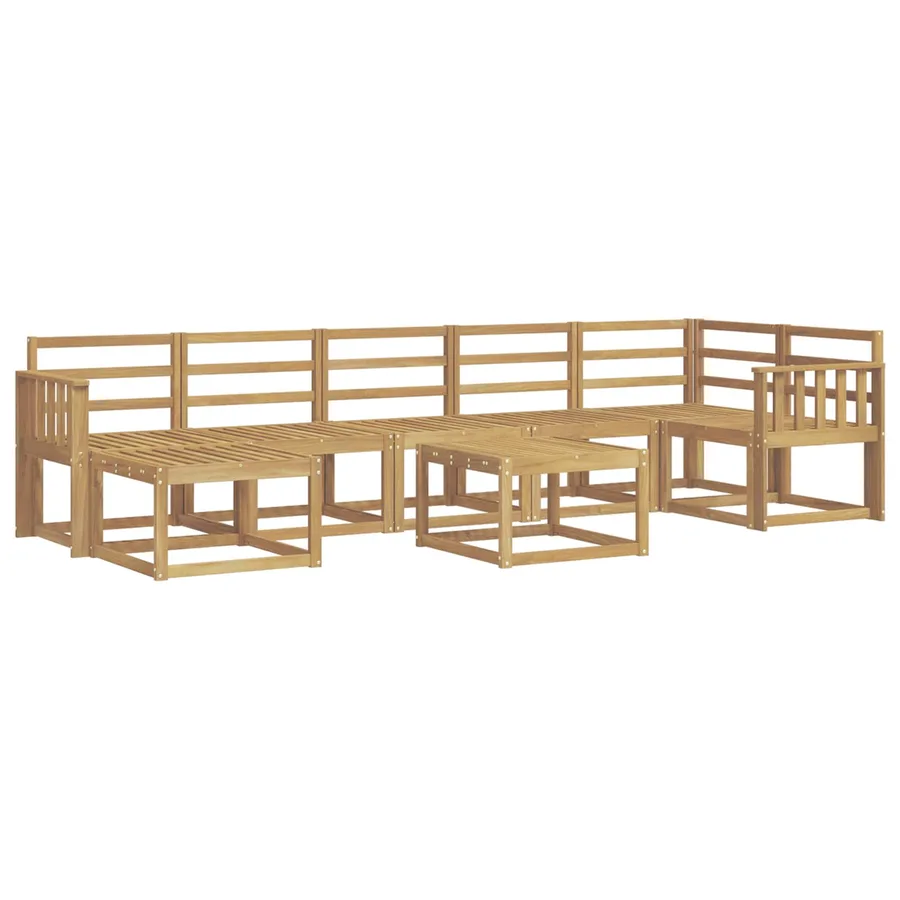 Ensemble de canapés d'extérieur 8 pcs Blanc - 2