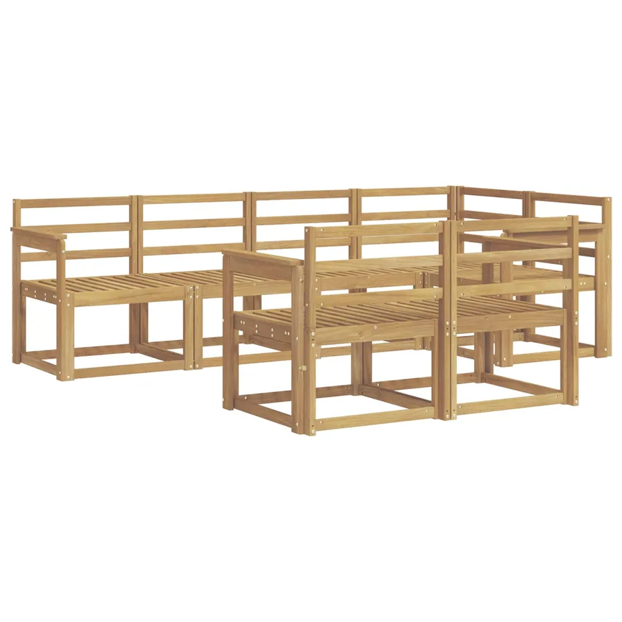 Ensemble de canapés d'extérieur 7 pcs Blanc - 2