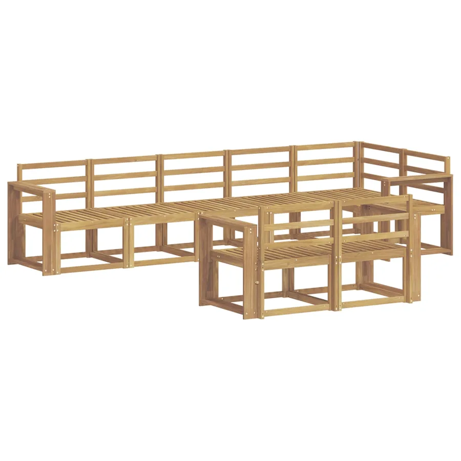 Ensemble de canapés d'extérieur 8 pcs Blanc - 2