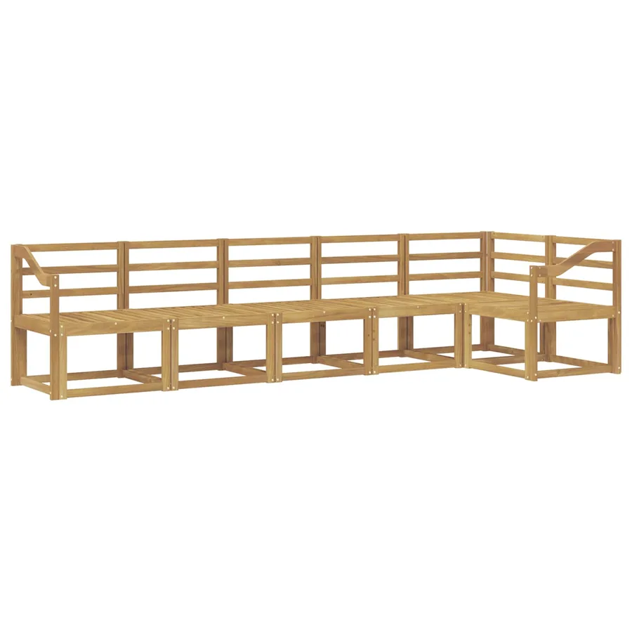 Ensemble de canapés d'extérieur 6 pcs Blanc - 2