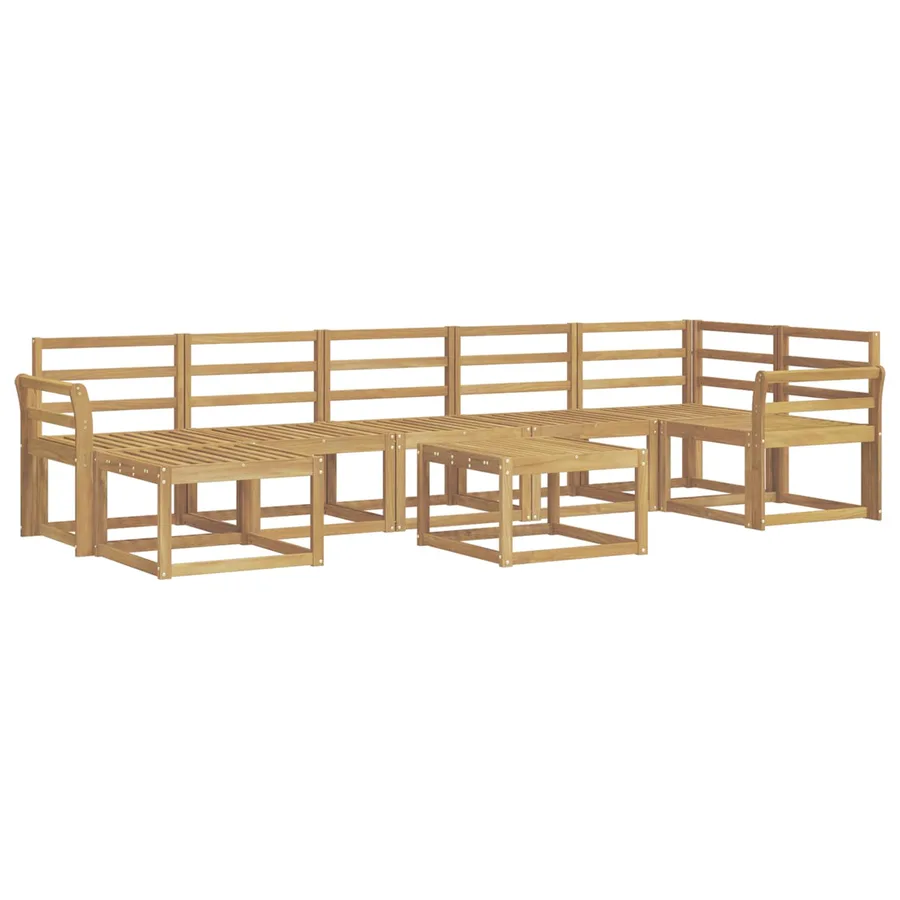 Ensemble de canapés d'extérieur 8 pcs Blanc - 2