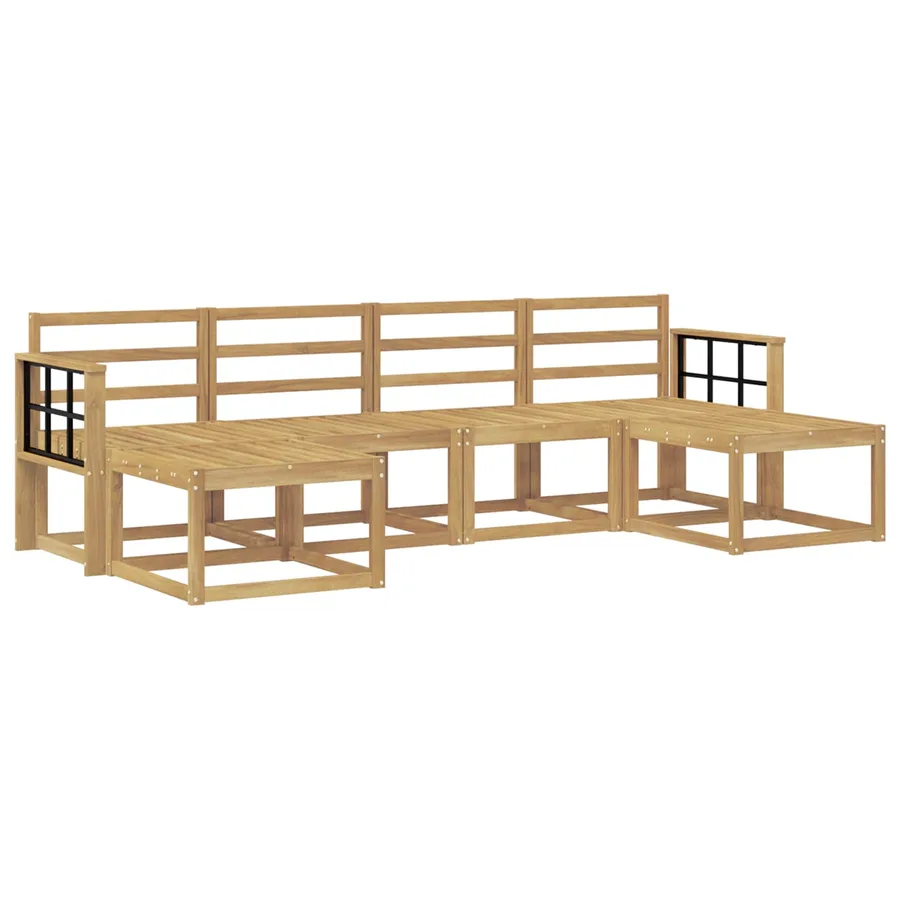 Ensemble de canapés d'extérieur 6 pcs Blanc - 2