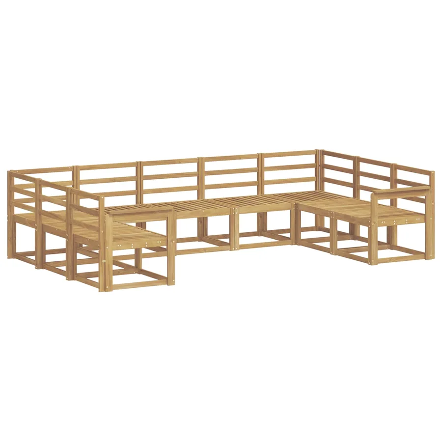 Ensemble de canapés d'extérieur 9 pcs Blanc - 2