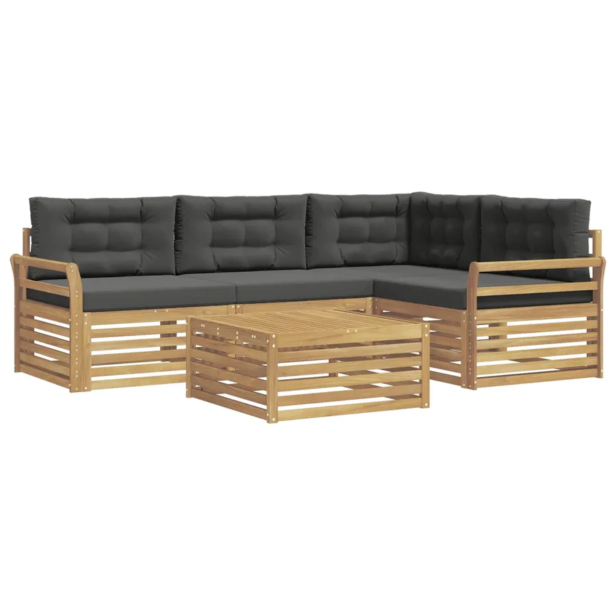 Ensemble de canapés d'extérieur 5 pc Blanc et anthracite - 2