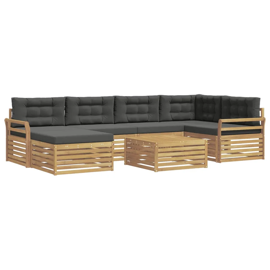 Ensemble de canapés d'extérieur 7 pc Blanc et anthracite - 2