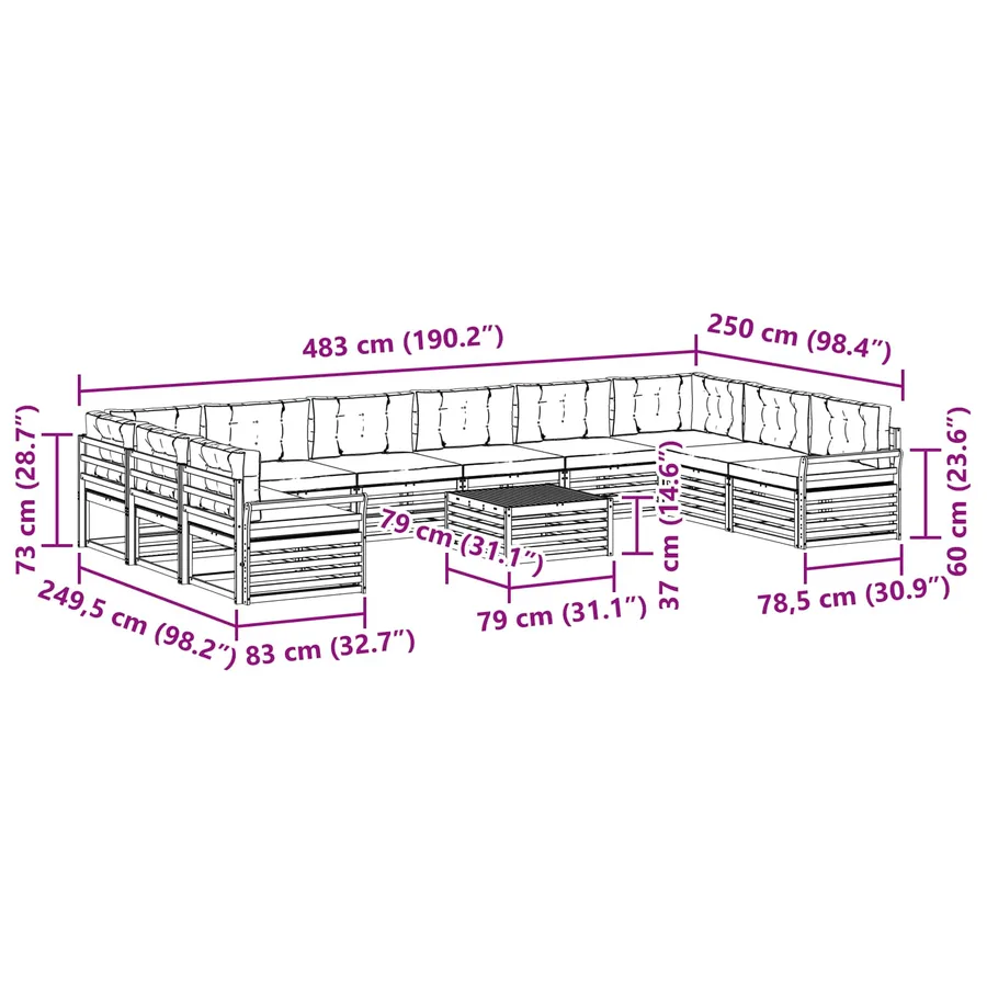 Ensembles de canapés 11 pc - 8