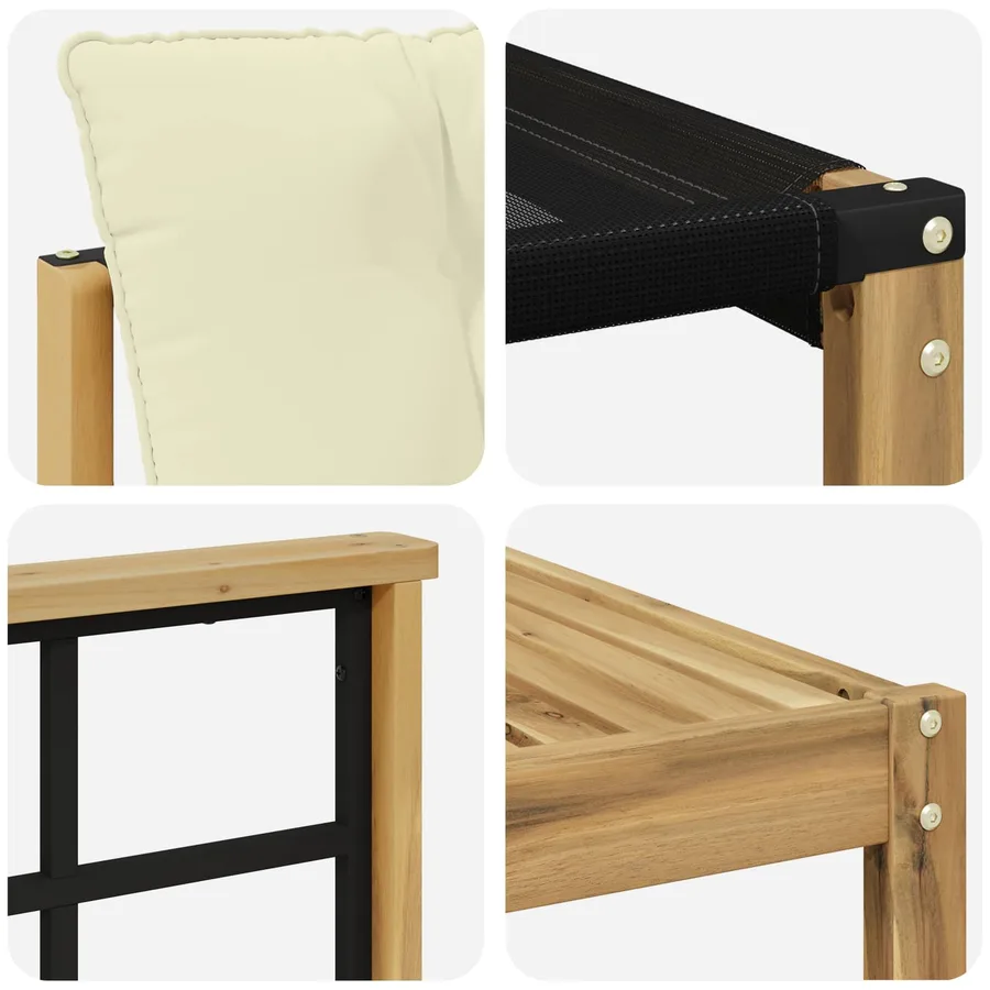 Ensemble de canapés d'extérieur 8 pcs Blanc et crème - 6