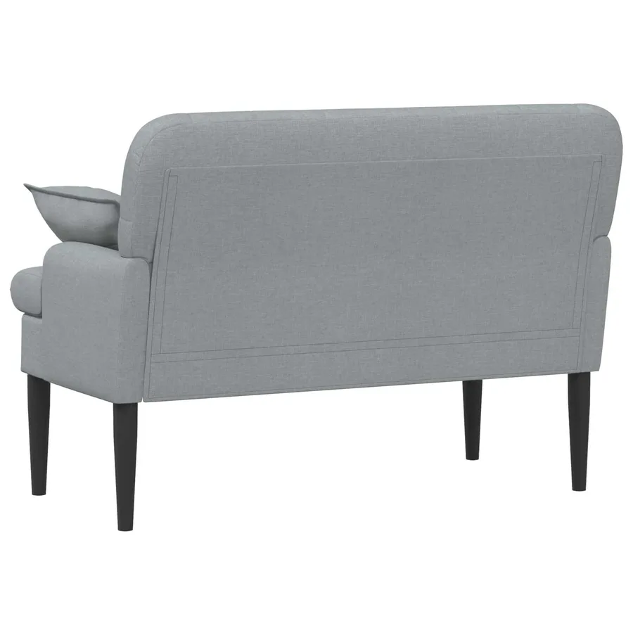 Canapé love seat avec capitonnage en boutons Gris clair Tissu - 5