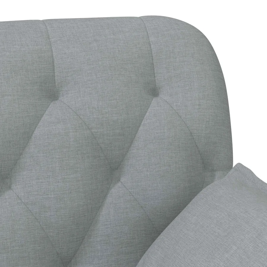 Canapé love seat avec capitonnage en boutons Gris clair Tissu - 7