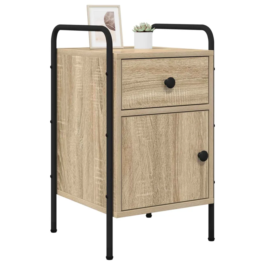 Table de chevet 2 pc Chêne Sonoma 35 x 36,5 x 61 cm - 3