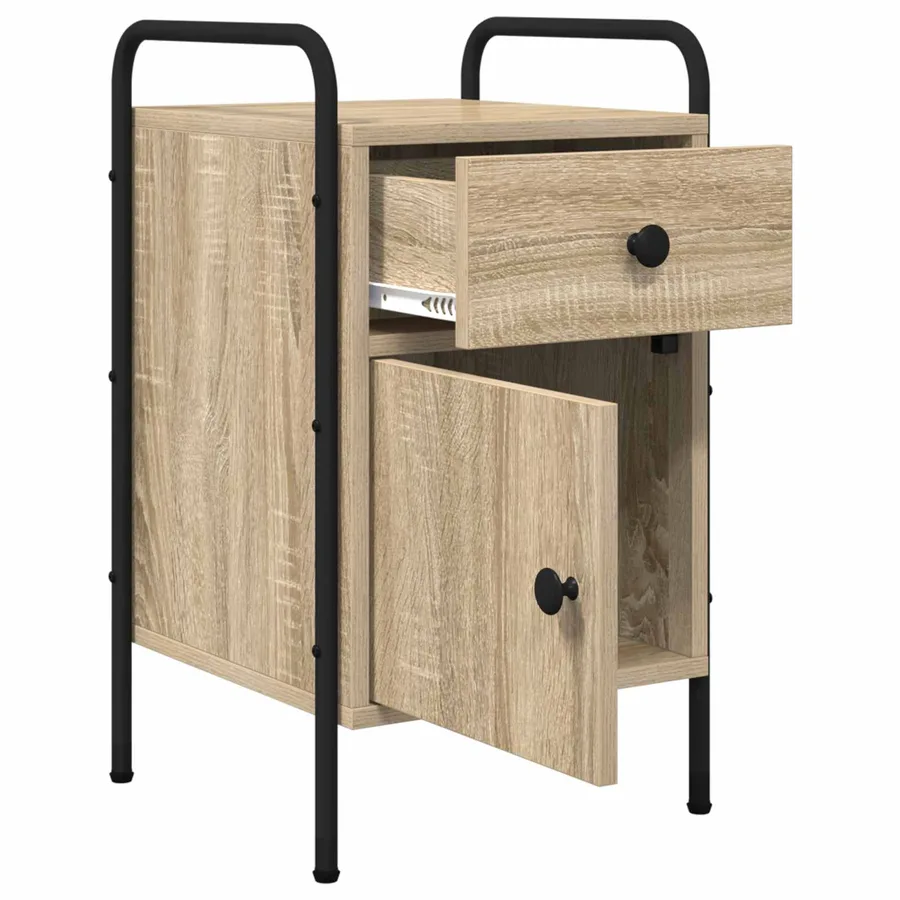 Table de chevet 2 pc Chêne Sonoma 35 x 36,5 x 61 cm - 5