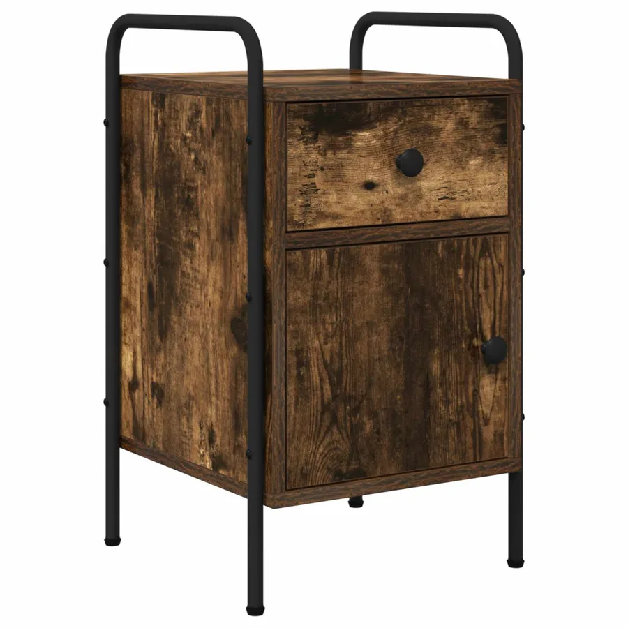 Table de chevet 2 pc Chêne fumé 35 x 36,5 x 61 cm - 3