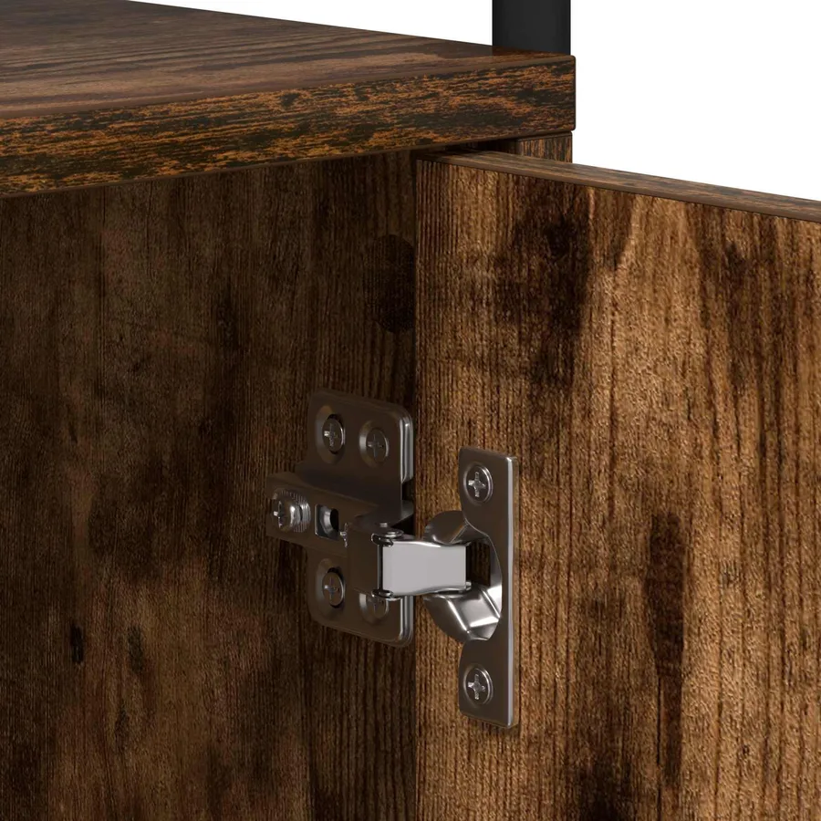 Table de chevet 2 pc Chêne fumé 35 x 36,5 x 61 cm - 8