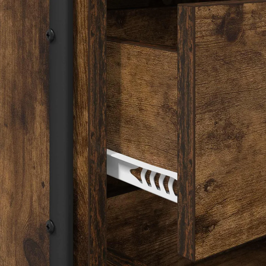 Table de chevet 2 pc Chêne fumé 35 x 36,5 x 61 cm - 9