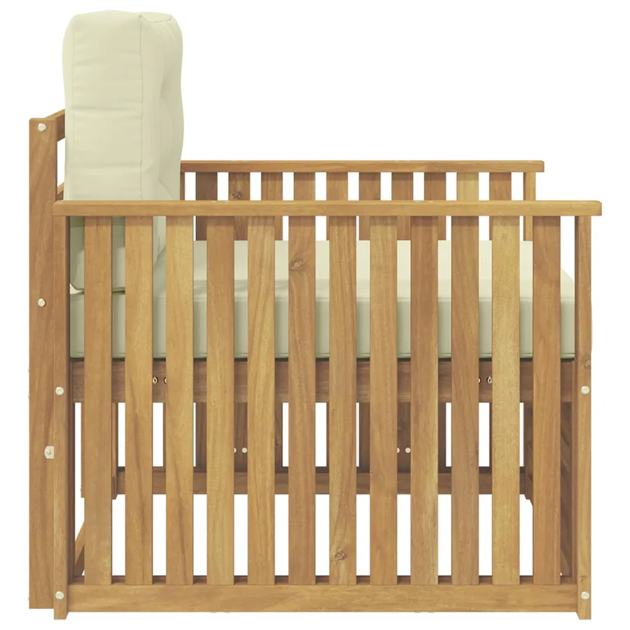 Canapé d’extérieur Polyester Blanc - 4