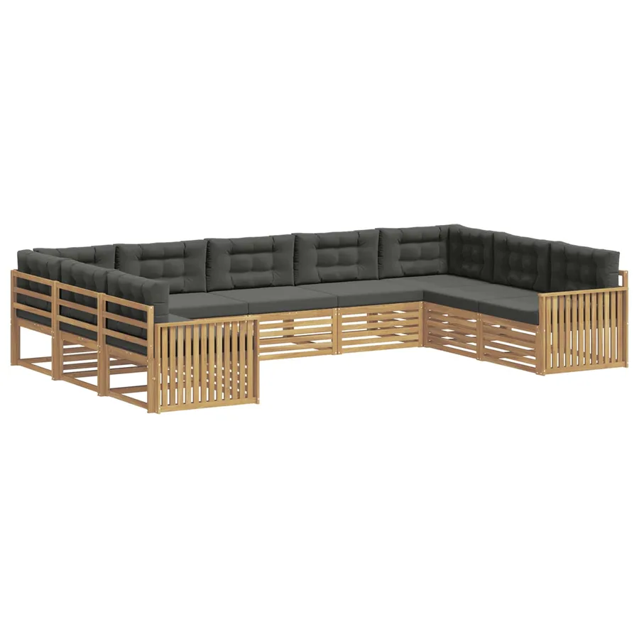 Ensemble de canapés d'extérieur 9 pc Blanc et anthracite - 2